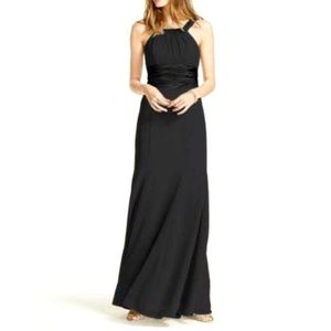 DAVID’s BRIDAL- David's Bridal Black Chiffon & Charmeuse Dress Sz 8